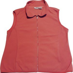 orange fleece vest womens